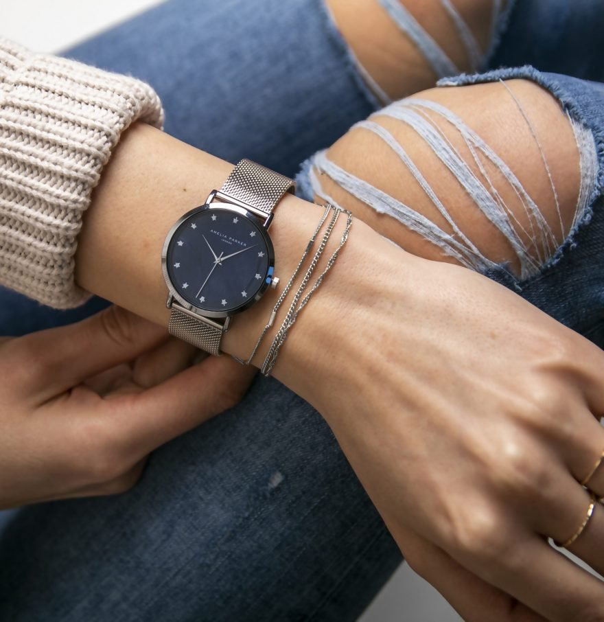 Eternity Blue Silver Mesh