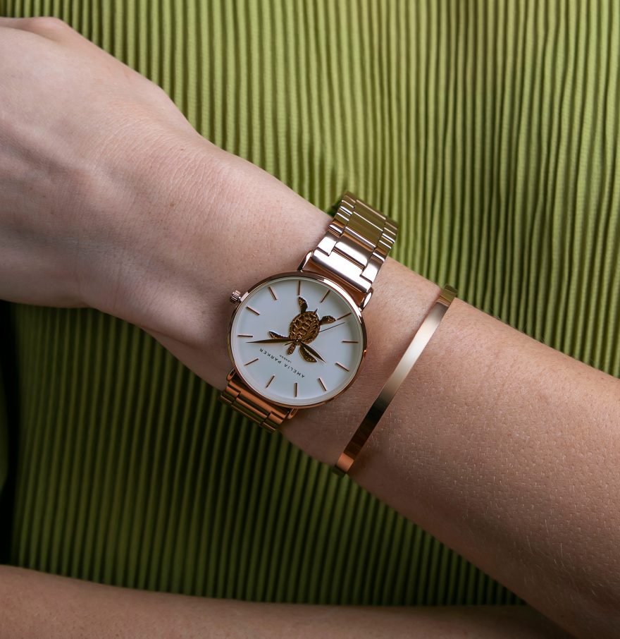 Rose Turtle Rose gold Link