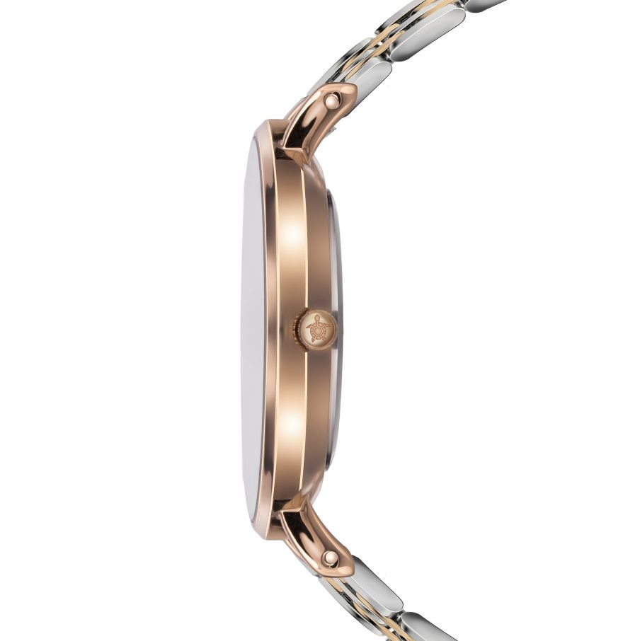 Rose Turtle Rose Gold & Silver Link