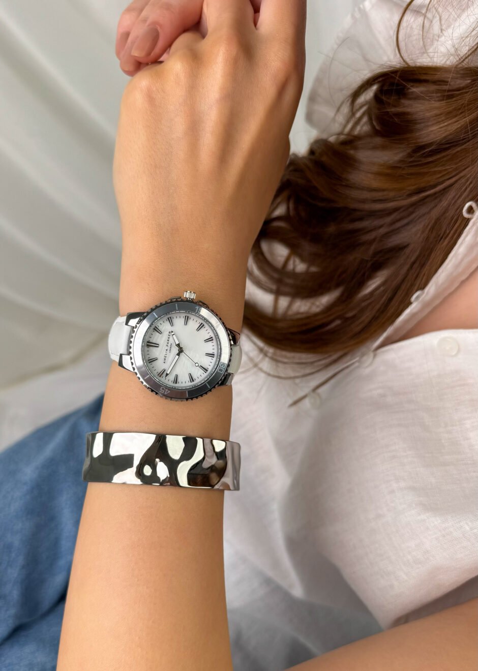 Clayne Silver Padded and stitched smooth - Image 2