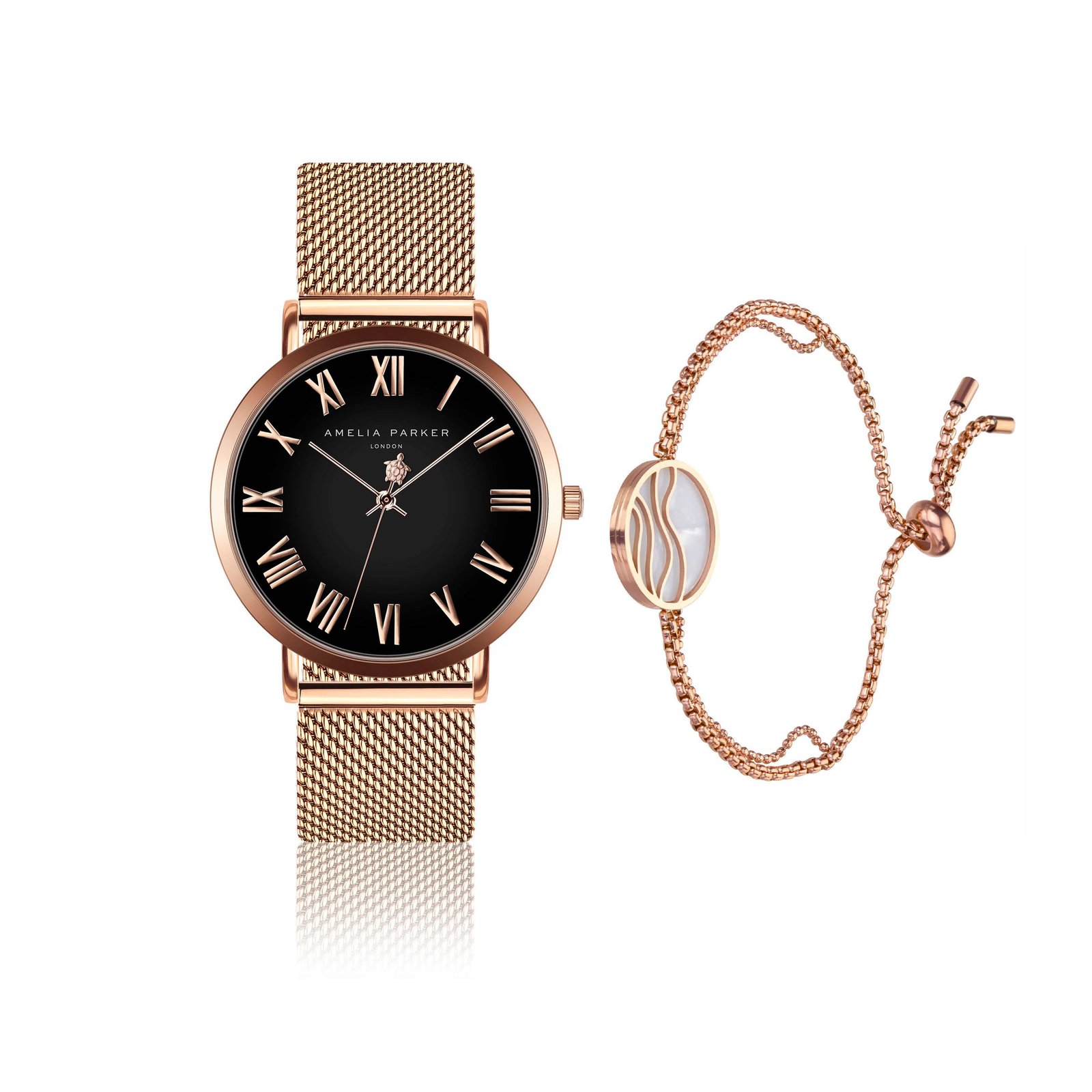 Grand Noir Rose gold Mesh Set