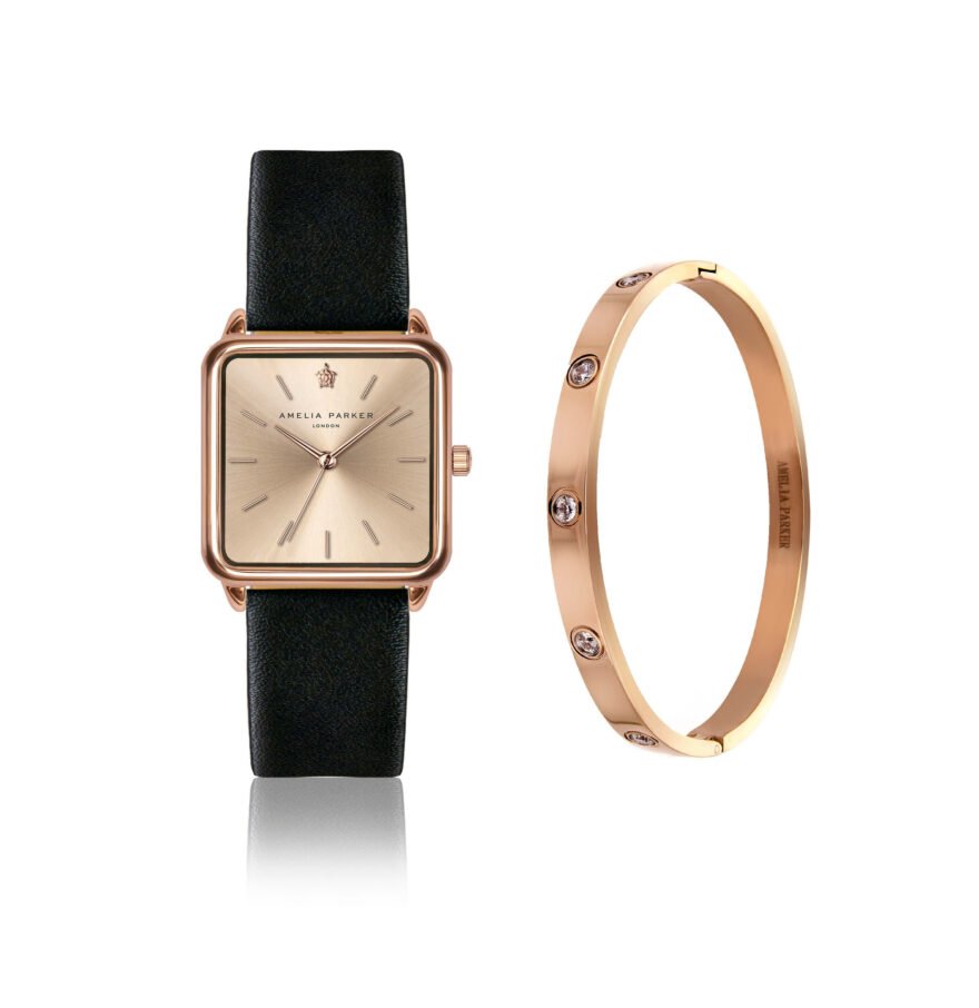 Gold Plaza Black Flat smooth Set